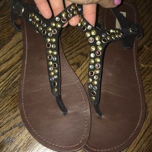 Steve Madden Velvet Stud Sandal size 9